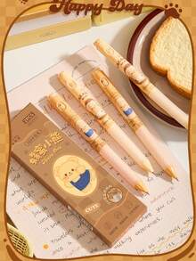 1支可爱旋转笔，0.5mm黑色墨水顺滑书写凝胶笔，卡哇伊卡通兔子、猫、狗图案，360°旋转笔尖，速干凝胶墨水，适合女性、女孩、男孩、男性，办公、学习等场合使用。 - 預設 - 查看 7