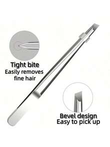 High Quality Stainless Steel Eyebrow Tweezers, Epilation Tweezers, Embedded Hair Tweezers, Angled Eyebrow Tweezers, Facial Care Tools - Multicolor - View 3
