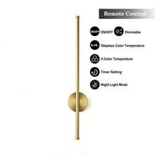 2pcs Luxury Black/Gold Wall Lamps With Remote Control - 50cm/80cm Type-C Rechargeable, Magnetic Installation, Dimmable, Suitable For Bedroom, Study, Living Room And Staircase - Black - View 10