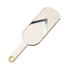 2件套不锈钢V型刀片蔬菜切片器，带清洁刷，可轻松切丝卷心菜、胡萝卜和沙拉食材 - 白色 - 查看 10