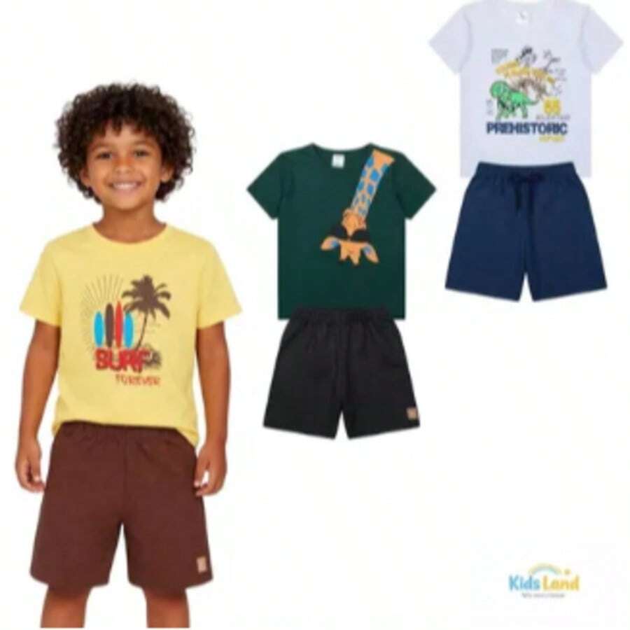 Boys' Summer Outfit With Assorted Prints - KIT 4 - View 1