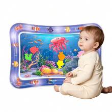 1个婴儿拍打垫，完美的婴幼儿发育趣味时光，水垫婴儿玩具，充气游戏垫水垫婴儿玩具，趣味早教活动中心 - 彩色 - 查看 8