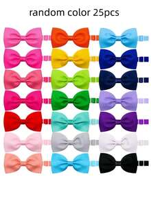 Conjunto de 20/10 piezas de corbatas de moño ajustables de unicolor para mascotas, colores aleatorios, adecuado para Chihuahua, Yorkshire Terrier, Pomerania, Maltés, Schnauzer y otros perros pequeños, decoración navideña, de cumpleaños y de fotografía. - Multicolor - Ver 11