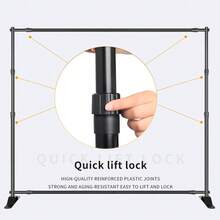 SH Double-Crossbar Backdrop Background Stand Frame Support System For Photography Photo Studio Video Muslin Green Screen - Ver 7