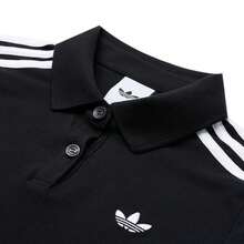 Adidas 女士POLO衫，3S POLO，户外日常运动休闲简约短袖POLO衫 KD7974 - 黑色 - 查看 3