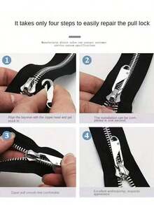 5pcs Durable High-Quality Zipper Repair Kit - Versatile Multi-Purpose Solution Easy To Use, Suitable For Travel Bags, Clothing, Wallets, Crafts, Etc. - For Repairing Damaged Zippers, Using Replacement Zippers - Easy Installation, Applicable For Luggage, Garments, Jackets, Backpacks, Shoes And Handicrafts - Nhiều màu - Xem 4