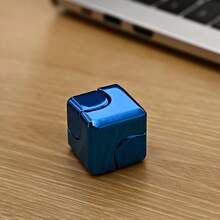 1pc High-Quality Metal Compact Anti-Stress Cube, Quiet Mechanism And Interesting 3-In-1 Design, With Complete Shell, Desktop Decor, For Developing Fine Motor Skills, Attention And Relaxation, Leisure And Focused Relaxation Cube - Multicolor - View 9