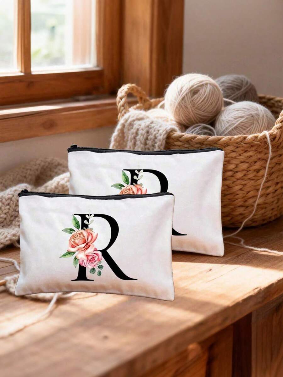 1pc Personalized Cosmetic Bag Gift, Suitable For Women, Birthday, Christmas, Girlfriend, Mother, Bride, Bridesmaid, Makeup Pouch, Cosmetics - Multicolor - View 1