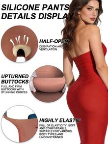 Seamless Butt Lift High Waist Shaping Panties, Booty Enhancing Tummy Control Underwear For Women - Brown - View 4