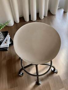 1 件通用可拆卸防泼溅天鹅绒弹力圆形吧凳套，现代风格防尘椅套，适用于客厅、厨房 - 彩色 - 查看 8