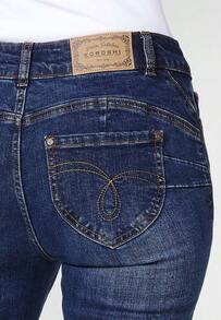 Koroshi Women's Slim Push Up Jeans, Dark Blue, 98% Cotton, 2% Elastane, Sizes 34/36/38. If You're Looking For Pants That Combine Style, Comfort, And A Modern Design, These Stretch Jeans For Women Are The Perfect Choice. - Navy Blue - View 4
