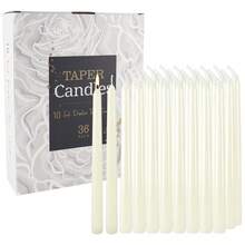 36-Pack 10-Inch Ivory Long Stem Candles | Premium Dripless Candles | Top Choice For Wedding, Dinner, Home Decor - 36 - View 9