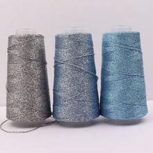 50g Gold & Silver Metallic Hollow Yarn, Handmade Knitting Yarn For DIY - Multicolor - View 4
