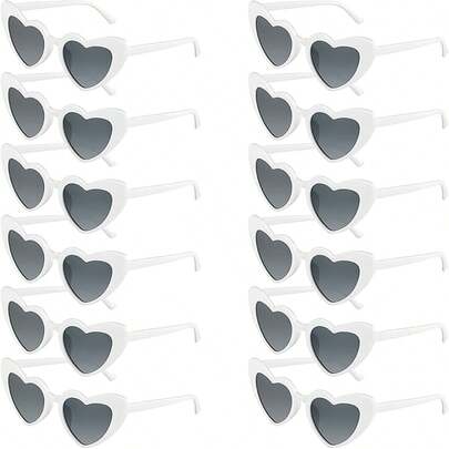 Heart-Shaped Fashion Glasses, Suitable For Holiday Wear, Photo Props