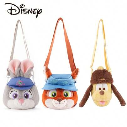 Disney 2个朱迪和尼克毛绒斜挎包玩偶摆件，生日/礼物/纪念品