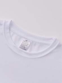 Branded T-Shirt With Personalized Number 24, Creative Lettering, Front And Back Print, Comfortable Fabric, Everyday Short-Sleeved Design, Exclusive Men's T-Shirt For Basketball Fans. - White - View 4