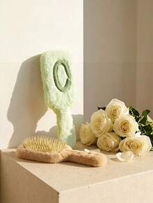 Peine personalizado con forma personalizada con su nombre, un regalo único para damas, madres y damas de honor, ayuda a crear peinados voluminosos y lisos - Camel - Ver 4