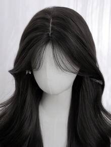 Tóc giả tổng hợp dài 26 inch với kiểu tóc gợn sóng tự nhiên màu đen tuyệt đẹp. Được làm từ sợi chịu nhiệt để đảm bảo độ bền. Bộ tóc giả này hoàn hảo để sử dụng hàng ngày, mang lại vẻ ngoài tự nhiên và chân thực. - màu đen - Xem 4