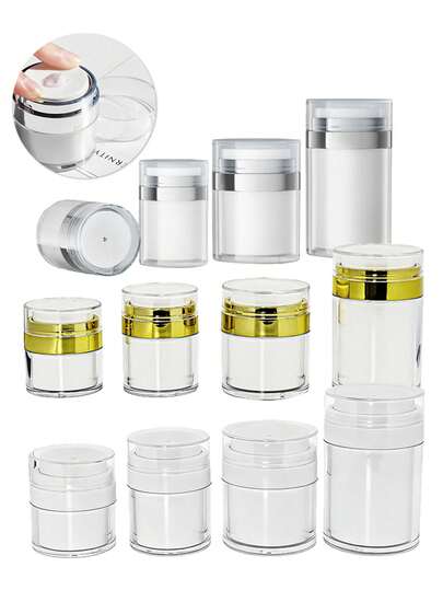 1 Piece Airless Pump Bottle, Available In 15ml/30ml/50ml/100ml, Vacuum Cosmetic Cream Dispenser, Portable Press Pump Bottle, Suitable For Lotion, Face Cream, Body Lotion, Hand Cream, Sunscreen, Etc., Hygienic & Clean, Travel Size Refillable Bottle, Ideal Christmas Gift