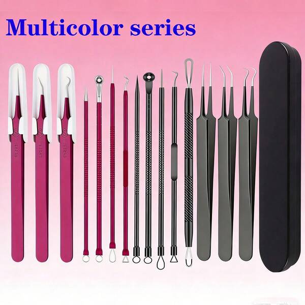 Acne Blackhead Remover Tool Kit - Acne Blackhead Remover, Fade Acne Marks, Lighten Blemishes, Skincare, Women's Beauty, Pore Cleansing Tool, Deep Cleansing Tool, Facial Care Tool, Pore Cleansing Hook