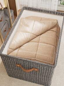 1 hộp đựng đồ bằng vải có thể gấp gọn, hộp đựng quần áo có thể thu gọn, hộp sắp xếp tủ quần áo, giỏ đựng đồ dung tích lớn, hộp đựng chăn ga gối đệm có thể gấp gọn. Đồ dùng gia đình, Lưu trữ & Sắp xếp, Thiết thực - Nhiều màu - Xem 4