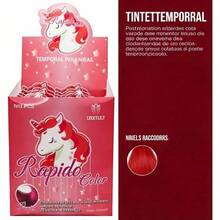 Tinte temporal para el cabello: Disponible en varios colores y tamaños, 50 ml por botella, opciones de 1 pieza o 12 piezas disponibles, tinte para el cabello que cambia de color. - Rojo - Ver 5