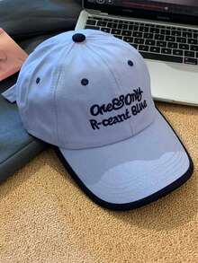 1pc Unisex Baseball Cap, Casual Embroidered Letter Design, Outdoor Sun Protection Hat - Multicolor - View 12