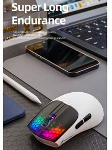 X5RGB 三模式无线鼠标，轻巧电竞游戏蓝牙/无线/有线鼠标 - 查看 6