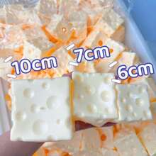 2026年畅销方形软奶酪球慢回弹玩具，TPR外壳，完美礼物，节日礼物，生日礼物，趣味礼物，感官玩具，慢回弹玩具，Nee Doh，指尖玩具，捏捏乐 - 彩色 - 查看 3