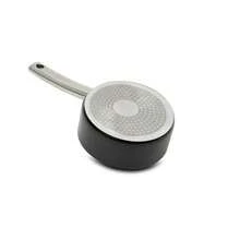 Cookware Set Of 4 Pieces With Stainless Steel Handles And Lids In Hard Anodised Grey. - View 3