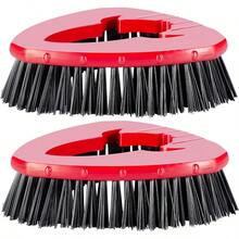 2 Pack Scrub Brushes, Floor Cleaning Brush Scrubber Replacements Compatible For O Cedar EasyWring 1-Tank Spin Mop System, Scrub Brush Attachment For Cleaning Bathroom, Kitchen, Tub And Tile - 2 把擦洗刷 - 查看 1