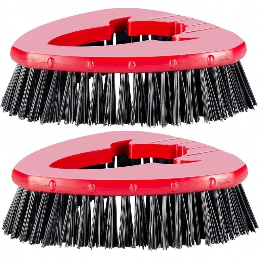 2 Pack Scrub Brushes, Floor Cleaning Brush Scrubber Replacements Compatible For O Cedar EasyWring 1-Tank Spin Mop System, Scrub Brush Attachment For Cleaning Bathroom, Kitchen, Tub And Tile - 2 把擦洗刷 - 查看 1