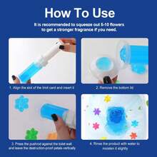 HERB ANGEL Toilet Cleaning Gel, Flower Stamp Toilet Bowl Cleaner, 6 Natural Scents, Automatic Deep Cleaning & Powerful Deodorizer, Long-Lasting Fresh Fragrance, Removes Stains & Odors, Ideal For Toilet & Urinal Hygiene Care - 固體 - 查看 8