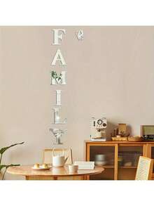 7-Piece Set Of Family Butterfly Themed Thickened Mirror Acrylic Wall Stickers - Self-Adhesive, Shatterproof, Suitable For Living Room, Bedroom, Office And Dormitory Decoration, Room Decoration, Home Decoration, Wall Decoration, Bathroom Decoration, Bedroom Decoration, Room Decoration Supplies, Living Room Decoration, House Decoration, Home Decoration, Living Room Wall Art, Wallpaper Stickers - Silver - View 6