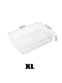 1/2pcs Transparent Drawer Organizer Box, Makeup Storage Box, Desktop Compartment Storage Box, Suitable For Cosmetics, Office Supplies And Miscellaneous, Summer Gift Storage Box For Women - Clear - View 7
