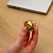 1pc High-Quality Metal Compact Anti-Stress Cube, Quiet Mechanism And Interesting 3-In-1 Design, With Complete Shell, Desktop Decor, For Developing Fine Motor Skills, Attention And Relaxation, Leisure And Focused Relaxation Cube - Multicolor - View 10