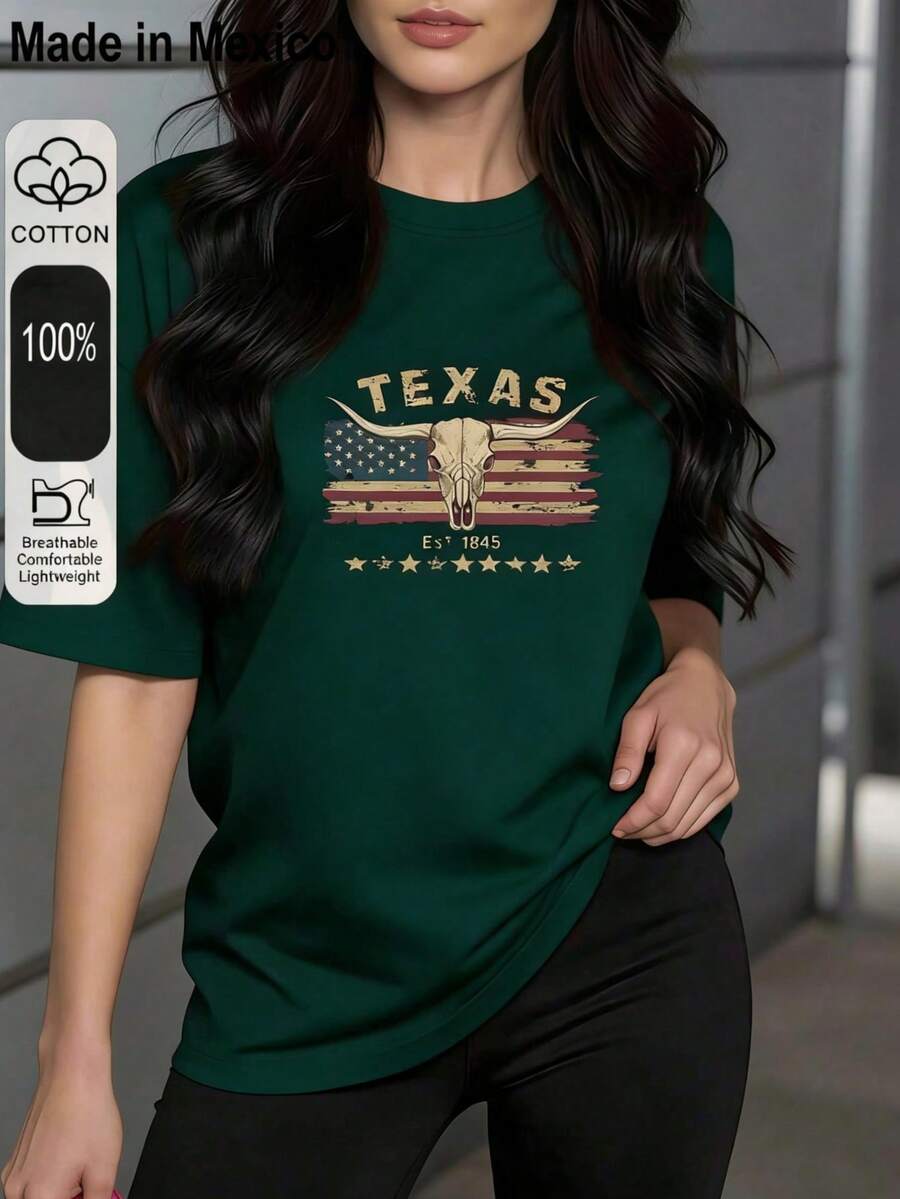 Women T-Shirts - Dark Green - View 1