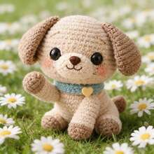Complete Set Of Cute Dog Crochet Kit, Suitable For Beginners - Crochet Handcraft For Adults - DIY Crochet Kit For Craft Lovers - Includes Printed Basic Crochet Instructions, Step-By-Step PDF Tutorial, Creative Gift For Christmas, Valentine's Day - Contains All Necessary Materials - Cute Dog - View 2