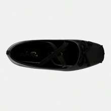 Leina Faux Leather Ballet Flats - Black - View 4