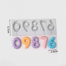 1/2pcs DIY Number Fondant Cake Decorating Silicone Mould Lollipop Chocolate Baking Tool Resin Clay Handmade Gift Making Mold, Wedding Supplies, Home Decor, Kitchen Gadgets - View 8