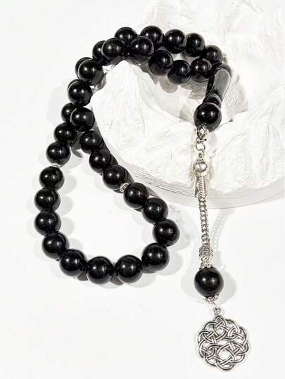 1串12毫米亚克力斋月念珠手链，男女通用，方便携带，适合斋月和开斋节佩戴。