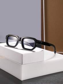 1 chiếc kính thời trang nam, chất liệu polycarbonate nhẹ, kiểu dáng vuông cổ điển, kính mắt nam dùng hàng ngày và công sở, kèm hộp đựng kính. - Nhiều màu - Xem 9
