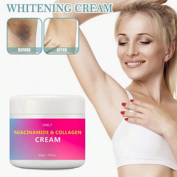 50g Crema blanqueadora para axilas, aclara la piel de las axilas, articulaciones y codos, crema humectante y iluminadora