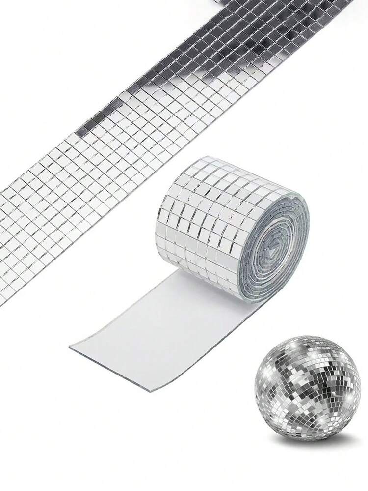 1pc Self-Adhesive Mosaic Wall Sticker, Creative DIY Glass Mirror Decal, Suitable For Living Room, Bedroom, Commercial Spaces - 1PC - View 10