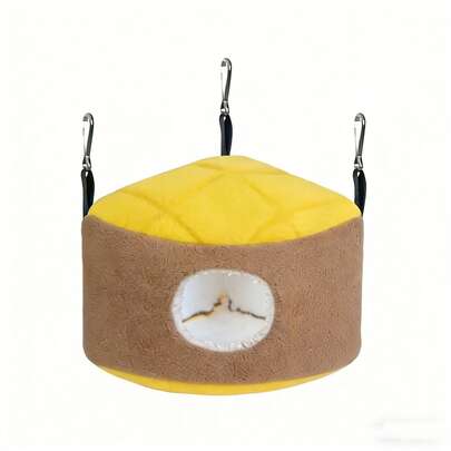 Cozy Plush Bird Nest - Small Bird's Comfortable And Warm Nest For Cage Accessories, Includes Soft Plush Lining, Compatible With Bird Hanging Beds, Suitable For Parrots, Lovebirds And Pet Birds, Providing Them A Comfortable Winter Habitat