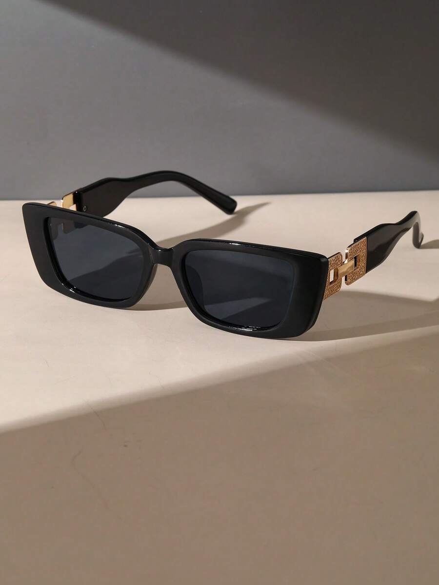 1副Y2K方形可爱复古时尚男女通用眼镜 - 彩色 - 查看 1