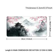 宝塔鼠标垫 粉色樱花 全桌面日式鼠标垫 加长大号防滑橡胶底座 大键盘垫 缝边设计 适用于游戏和办公 - 查看 16