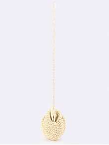 Handmade Crochet Cloud Bag, Fashion Women's Handbag, Fresh Chain Shoulder Bag, Versatile Chic Style, Chain Mini Crossbody Bag - Beige - View 4