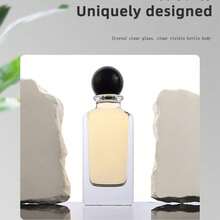 1pc.Thick Bottom Square Empty Perfume Bottle – 50ml Clear Glass Spray Bottle With Black Round Cap, Refillable Perfume Container, Suitable For Cosmetic - Thick Base 50ml - View 6