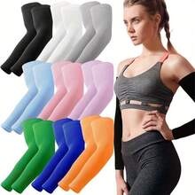 1 Pair Breathable Arm Sleeves, Unisex, UV Protection Quick Dry, Suitable For Outdoor Sports Like Hiking, Running, Cycling, Driving And Basketball - Multicolor - View 13